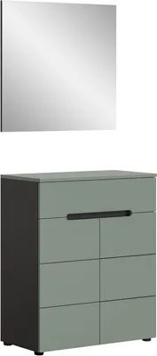 Produktbild von Garderoben-Set Canu | Basalt grau / Smoke Green | 2-teilig