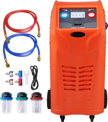 Produktbild von SucceBuy Fully Automatic Refrigerant Recovery Machine - Dual Cylinder Kit mit Kompressor, elektronischer Waage, Filter und Wiedergewinnungstank für R134A + R1234YF, nur für HVAC-Wiedergewinnung