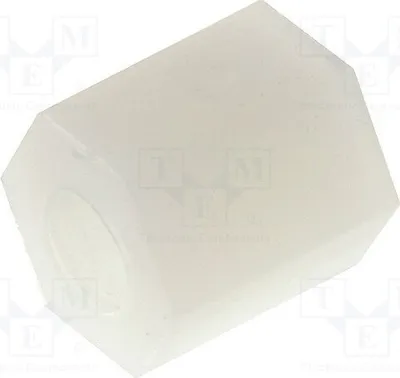 Produktbild von 5x Distanzmuffe mit Gewinde M4 L: 6mm  Distanzhülsen aus Kuntoff sechskant
