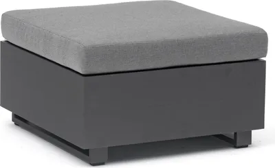 Zdjęcie produktu dla Inko Pasadena Lounge - stołek ogrodowy, stołek aluminiowy w kolorze antracytowym, 70 x 70 cm