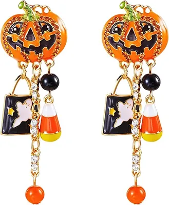 Produktbild von Ohrringe Halloween Kürbis, 1 Paar, hängend, für Damen