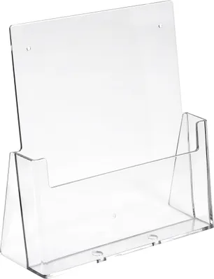 Produktbild von Din A4 Tischprospekthalter im Hochformat transparent / Tischprospektständer / Flyerständer / Flyerhalter / Prospekthalter / Prospektständer