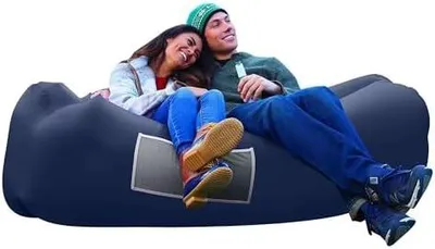 Produktbild von AngLink Luftsofa 2022, Neuer Kissenentwurf, wasserdichtes, aufblasbares Air Lounger mit 2 Lufteinlass Laybag, Outdoor Sofa, Tragebeutel für Camping, Park, Strand, Hinterhof