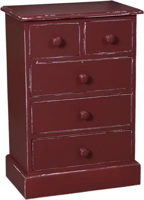 Produktbild von Casa Padrino Landhaus Stil Kommode mit 5 Schubladen - Jugendstil Shabby Chic Möbel - Massivholz