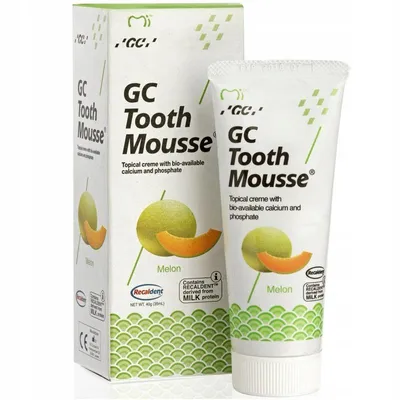 Produktbild von GC Tooth Mousse Melon 35 ml – Remineralisierende Zahnpasta – Flüssiger Zahnschmelz – Ohne Fluor – Sensitivpflege