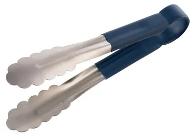 Produktbild von APS 75863 Universalzange SPECTRA, Edelstahl mattiert, Griff PVC-beschichtet blau, Länge 24 cm, HACCP konforme Kennzeichnung