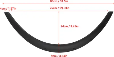Imagen del producto de Kit de carrocería ancha de 4 piezas, ensanchadores de guardabarros, universales, flexibles, de 80 cm, extensiones decorativas para guardabarros, compatibles con sedanes, SUVs y vehículos todoterreno