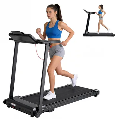 Image de Tapis de course X2NC pour la maison, inclinaison manuelle réglable à 3,5°, tapis de course multicouche avec amortissement, télécommande sans fil, puissance de 2,5 HP, capacité de charge de 120 kg