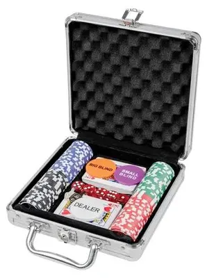 Produktbild von Pokerkoffer, 100 Pokerchips In Aluminium