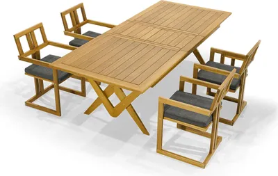 Produktbild von Stilvolles Gartenmöbel Set  Terrassenmöbel Polsterstühle 5tlg