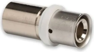Produktbild von Selfio-Press Aluverbund Pressfitting Übergang Kupferrohr 20 x 2 mm - 22 mm (Pressanschluss) vernickelt TH + U Kontur
