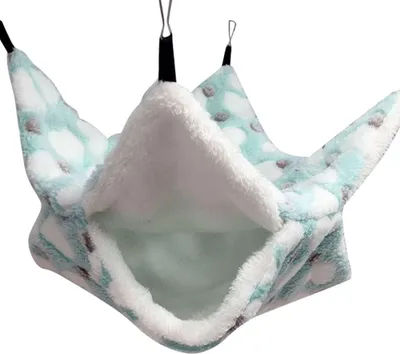 Produktbild von Kleines Haustier-Hängematten-Käfignest, gemütliche Hängematte, Hängebett, Schlafsack für Hamster, Frettchen, Papageien, Meerschweinchen