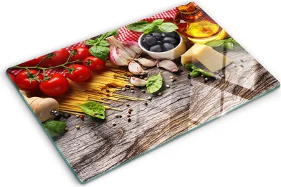 Obrázek produktu pro Kryt varné desky – Kryt na indukční desku – Ochranná skleněná deska – 80x52 cm– Skleněné ochranné desky na sporák –Tvrzené sklo –italské jídlo