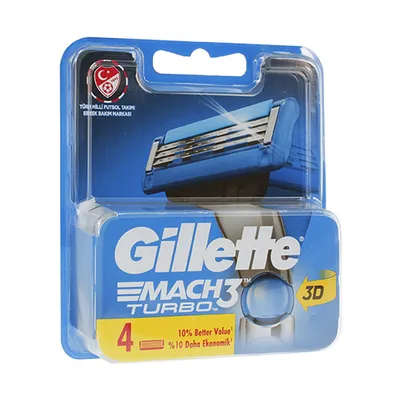 Zdjęcie produktu dla Ostrza wymienne Gillette Mach3 Turbo 4 szt. dla mężczyzn