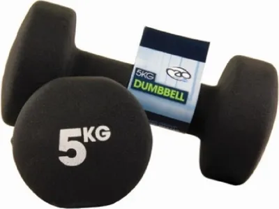 Immagine prodotto di Fitness Mad - Set di manubri (confezione da 2) CS1073 (5 kg) (nero)