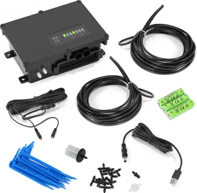 Produktbild von esotec Akku Bewässerungscomputer mit 10 Pfeiltropfern, für In- + Outdoor 101104