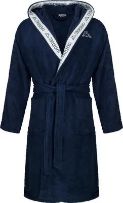 Produktbild von KAPPA Uni Bademantel mit Kapuze 100% Baumwolle Gr. S-4XL, Farbe:Blau, Bekleidungsgröße:M