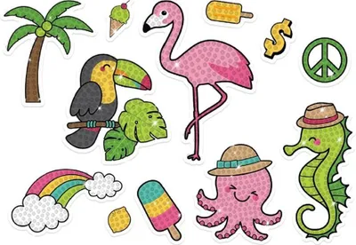 Produktbild von Diamant-Stickerei-Aufkleber URLAUB Sommertiere