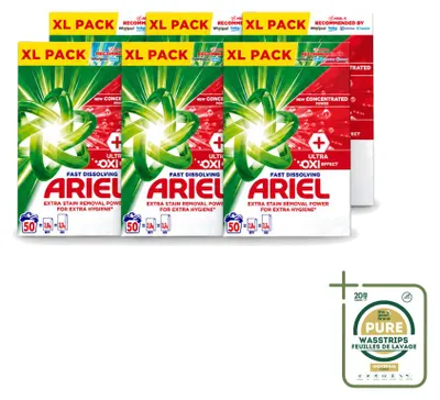 Produktbild von 6 x Ariel Oxi Vollwaschmittel - 2,8 kg - Vorratspackung - 6 Stücke