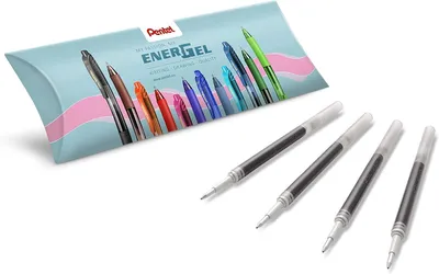 Obrázek produktu pro Náplně Pentel LR7 Energel, 0,7 mm, černá barva - sada 4 kusů