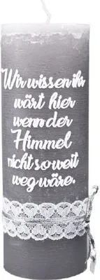 Produktbild von Trauerkerze Rustic "Wir wissen, ihr wärt hier" 190 x 68 mm, Gedenkkerze