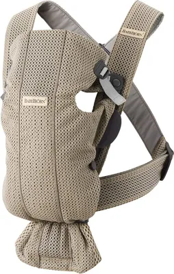 Productafbeelding van BabyBjorn 021002, Zachte draagzak voor baby's, geschikt voor jongens/meisjes, vanaf 4,5 kg, grijs, katoen, elastaan, textiel, polyester