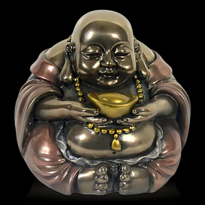 Produktbild von Dekofigur bronziert - Modell Buddha 2 - Bronzefigur Figur Deko Wohndeko Statue