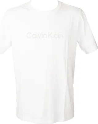 Produktbild von CK CALVIN KLEIN Herren-T-Shirt mit kurzen Ärmeln, Rundhalsausschnitt und Logo-Aufdruck vorne, Artikel 00GMS2K107, L, Cotone 60%,Poliestere 40%
