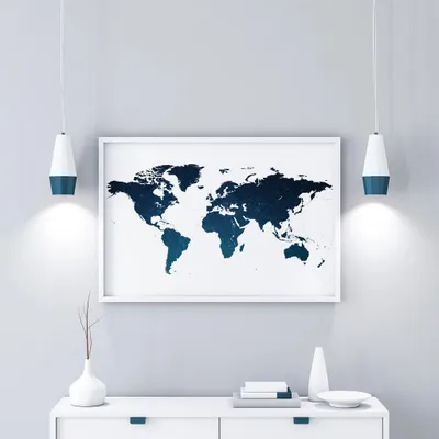 Produktbild von Golden Posters Weltkarte Design – Galaxy (105 x 70 cm)