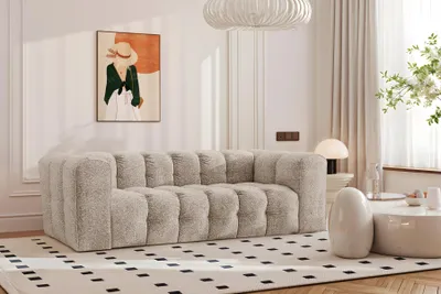 Productafbeelding van Kaiser Möbel bank, 3-zits, comfortbank BALOO, gestoffeerd met chenille en bouclé, beige