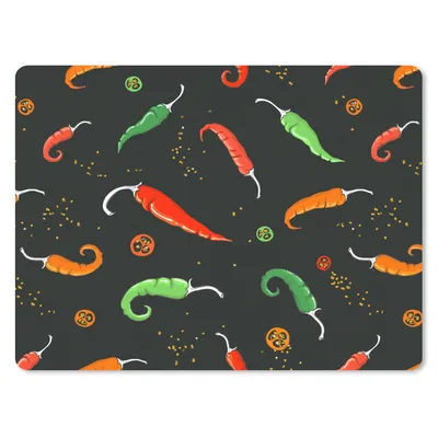 Produktbild von MuchoWow® Mauspad Mousepad Paprika - Muster - Saatgut 40x30 cm - Mousepads - Maus Mat - Pad - Mausunterlage - Anti Rutsch
