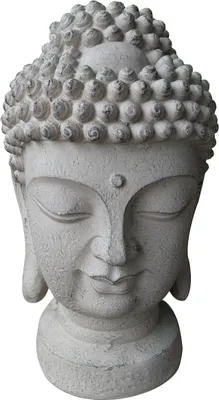 Produktbild von Großer Buddha Kopf ca. 47cm - robust und wetterfest in original Steinoptik