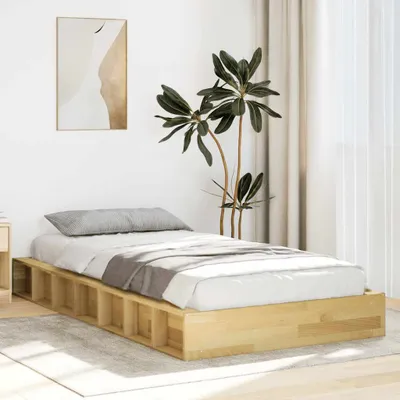 Produktbild von Maison Exclusive - Massivholzbett ohne Matratze 75x190 cm Eichenholz
