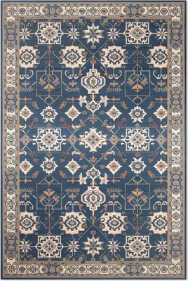 Produktbild von Ornamentales Muster im persischen Vintage-Stil – Vinyl Fußmatte – 60x90 cm – Rutschfest, Pflegeleicht & Langlebig