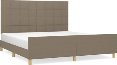 Produktbild von vidaXL Bettgestell ohne Matratze Taupe 160x200 cm Stoff