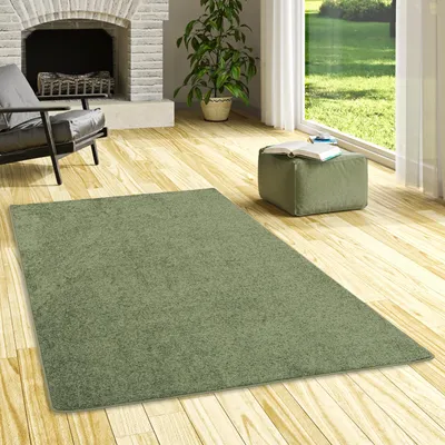 Produktbild von Hochflor Langflor Teppich Cottage Grün, Größe:200x250 cm