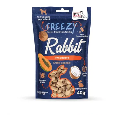 Zdjęcie produktu dla SYTA MICHA Freezy Rabbit z papają - przysmak dla psów - 40 g