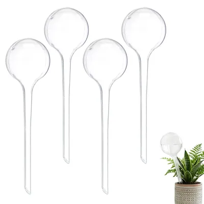 Image de 12 boules d'arrosage, arrosage dosé, 2 semaines, escamotables, plantes en pot, plastique, boules d'arrosage, transparentes