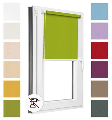 Obrázok produktu pre Estika Roleta bez vŕtania - 120 x 150 cm - Zelená - Jednoduchá montáž pomocou úchytov