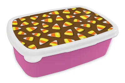 Obrázok produktu pre MuchoWow® Obedník Brotzeit Box na obed 11x17x6cm Potraviny - Vzor - Cukrovinky Detský obedový box