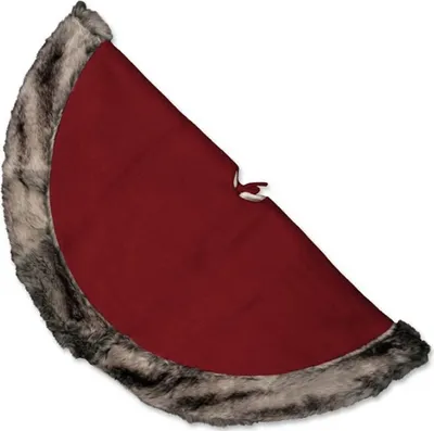 Produktbild von Unique Living |  Kuscheliger Weihnachtsbaumrock 90cm Ø rot | Weihnachtsbaumtuch