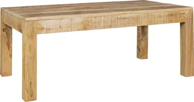 Produktbild von Couchtisch 110 x 60 x 47 cm Massiv-Holz Mango Natur | Landhaus-Stil Wohnzimmertisch Rustikal Kaffeetisch | Massivholztisch Wohnzimmer