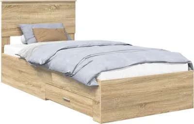 Obrázek produktu pro Rám postele s čelo Sonoma dub 90 x 200 cm kompozitní dřevo