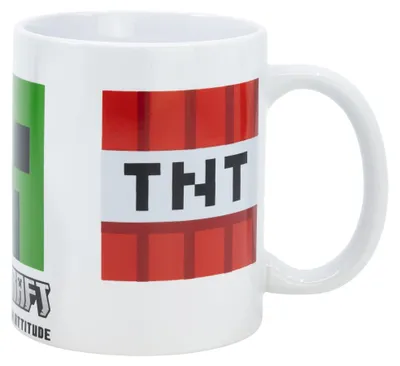 Keramik-Tasse Minecraft 325 ml – Frühstückstasse, Sublimationsdesign