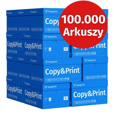 Zdjęcie produktu dla Easyprint Papier do drukarek Papier do kopiowania 100000 arkuszy 200 x 500 A4 Biały papier Premium z certyfikatem CIE 160 PEFC