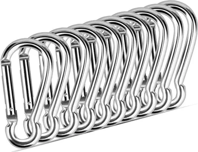 Produktbild von 10 Stück Karabiner 8x80mm - Schnellverschluss - Maximale Belastung: 230kg