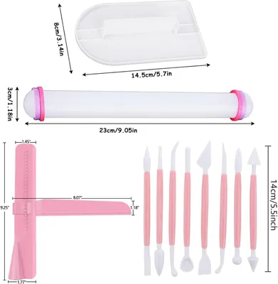 Produktbild von 13tlg Modellierwerkzeug für Fondant Kuchenschaber