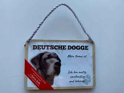Produktbild von Kulthänger Blechschild Deutsche Dogge KH-PET017