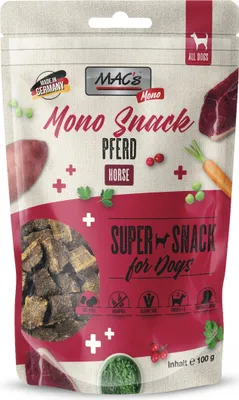 Produktbild von MAC's Dog Mono Snack Pferd 100g, Snacks, Hund, Universal, Pferd, 100 g