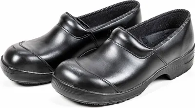 Produktbild von Arbeitsschuhe, Sicherheitsschuhe Clogs von EURO-DAN, Leder, PolyurethanSohle, Sandalen mit Stahlkappe, S2+SRC, robust, schwarz, Größe 43